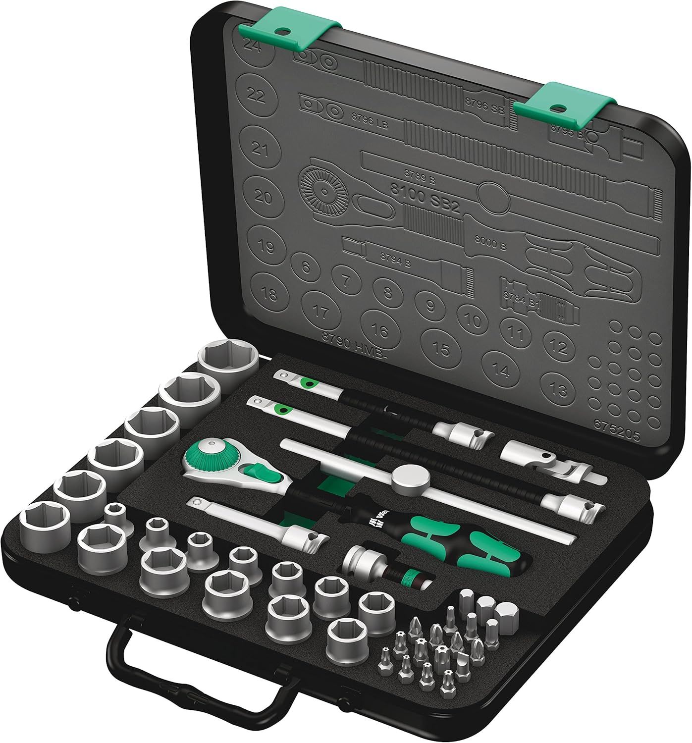 8100 SA2-COFFRET JEU A CLIQUET ZYKLOP SPEED WERA