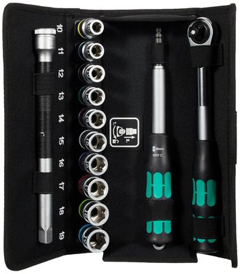 8006-JEU CLIQUET ZYKLOP HYBRID A CARRE 1/2" WERA