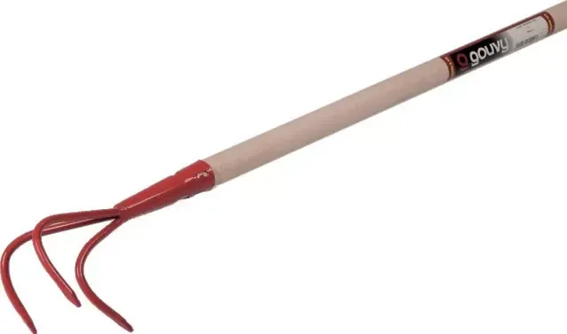 069001-GRIFFE 3 DENTS AVEC MANCHE EN BOIS 130cm MULLER GOUVY