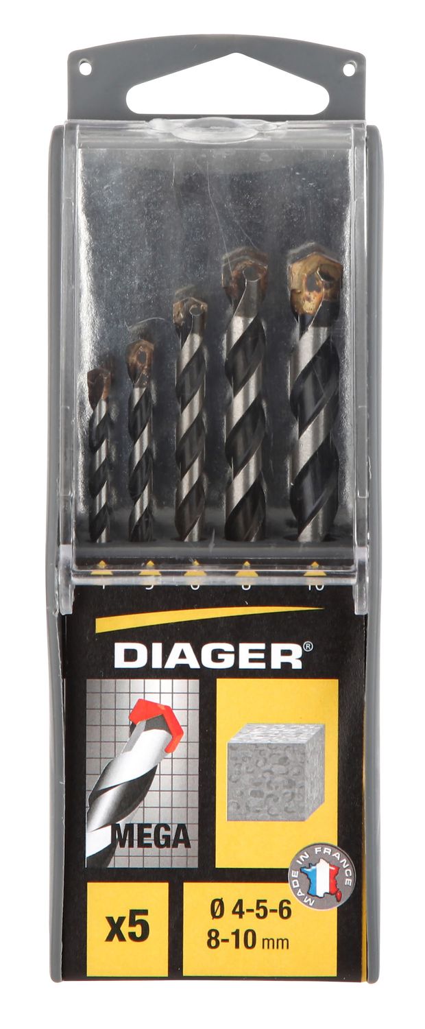 211C-COFFRET FORET SOLO 5 PIECES MEGA Ø4-5-6-8-10 DIAGER
