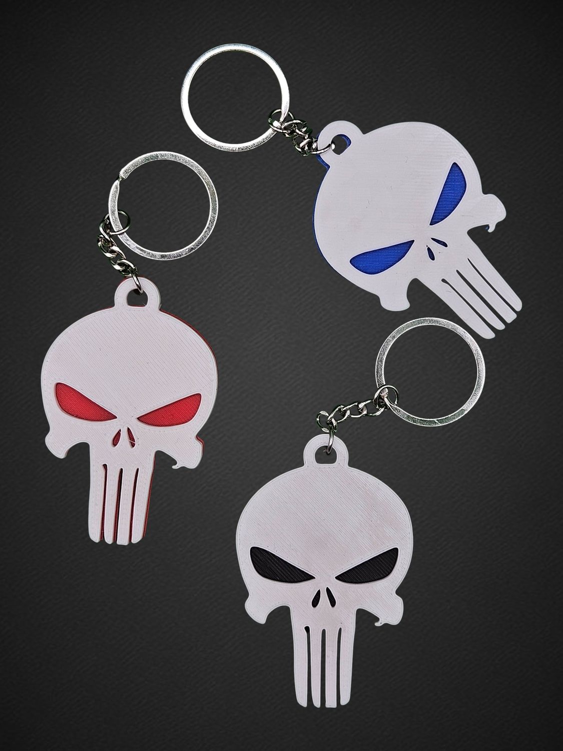 Breloki do kluczy &quot;Punisher&quot; (druk 3D)