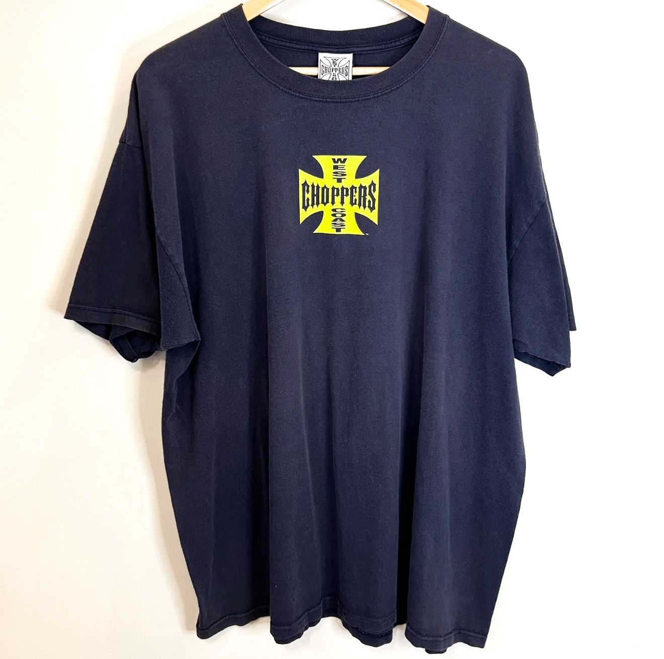 (FINAL SALE) VINTAGE West Coast Choppers Yellow Bike Tee, Size: 2XL