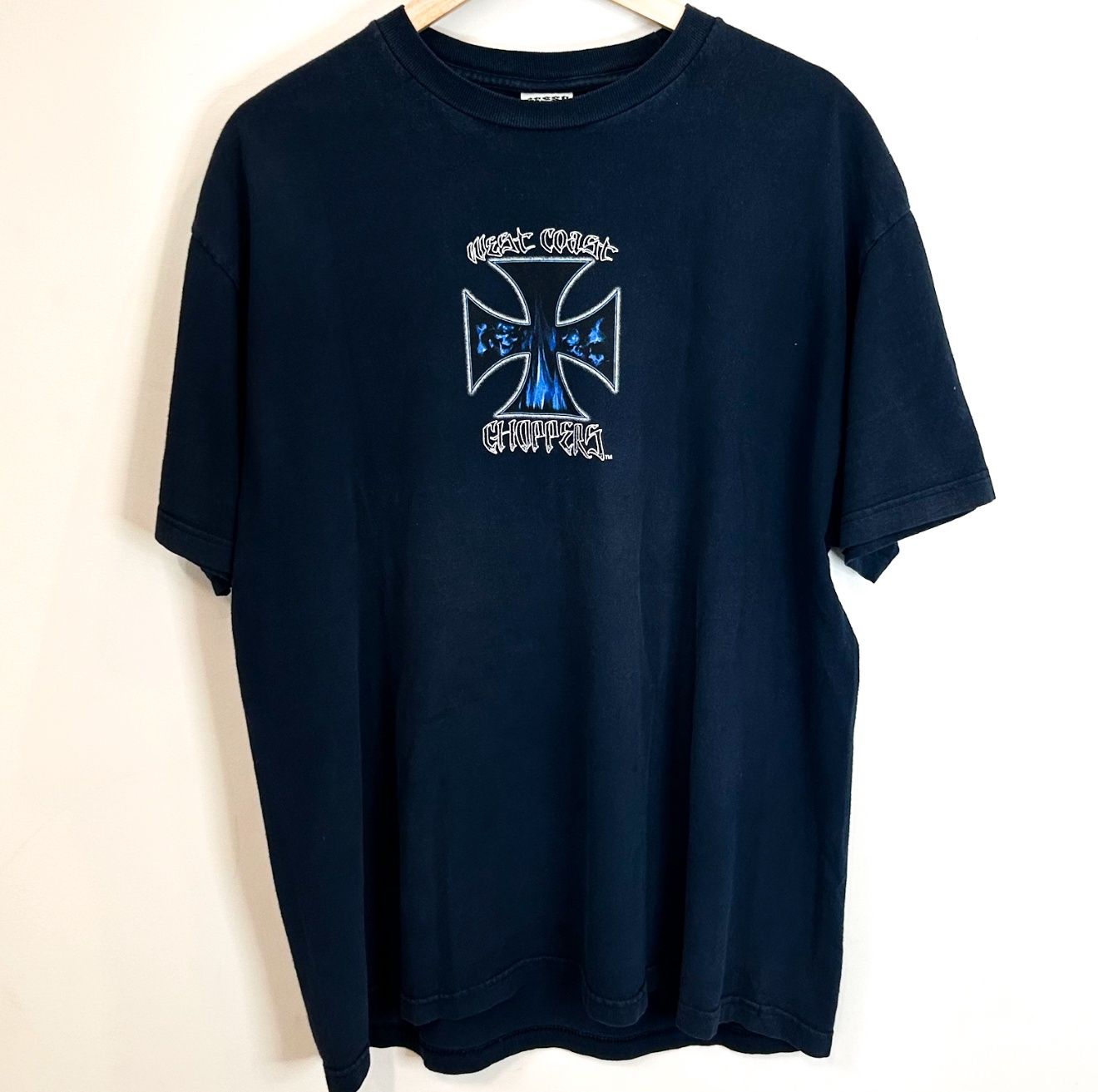 (FINAL SALE) VINTAGE West Coast Chopper Classic Navy Bike Tee, Size: XL
