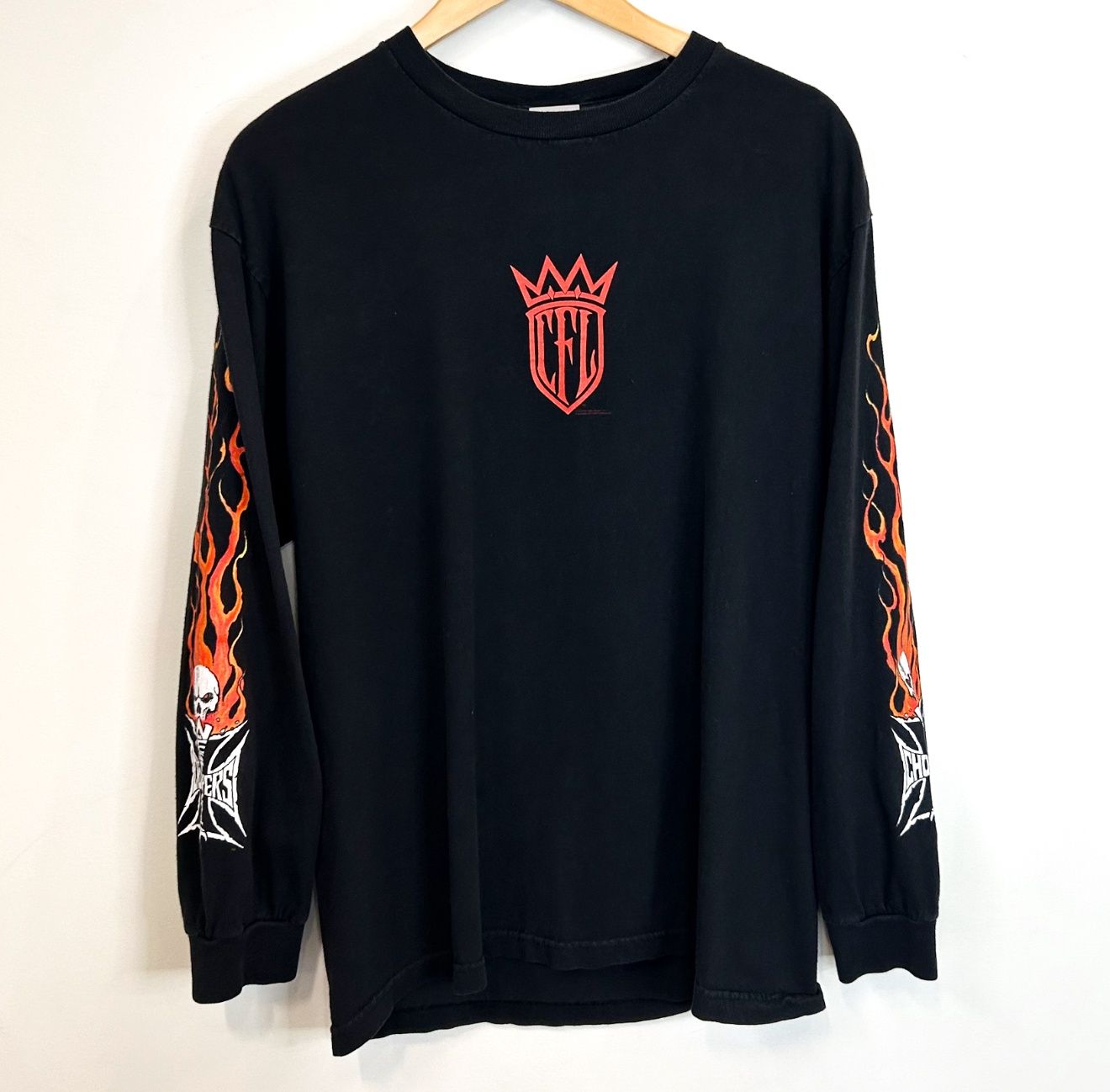 (FINAL SALE) VINTAGE West Coast Choppers CFL Flame L/S, Size: L