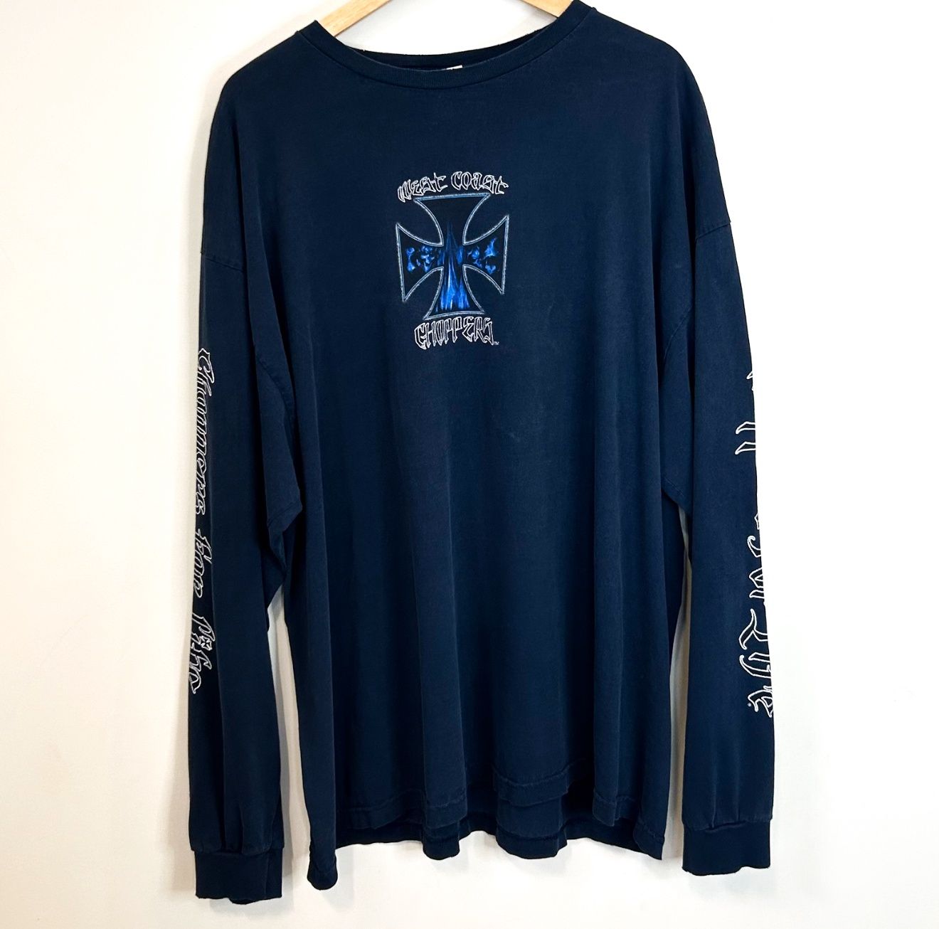 (FINAL SALE) VINTAGE West Coast Choppers Navy Bike L/S, Size: XXL
