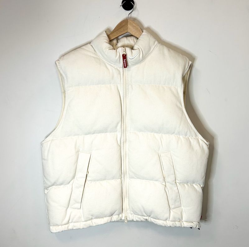 Supreme Nike Denim Puffer Vest Natural