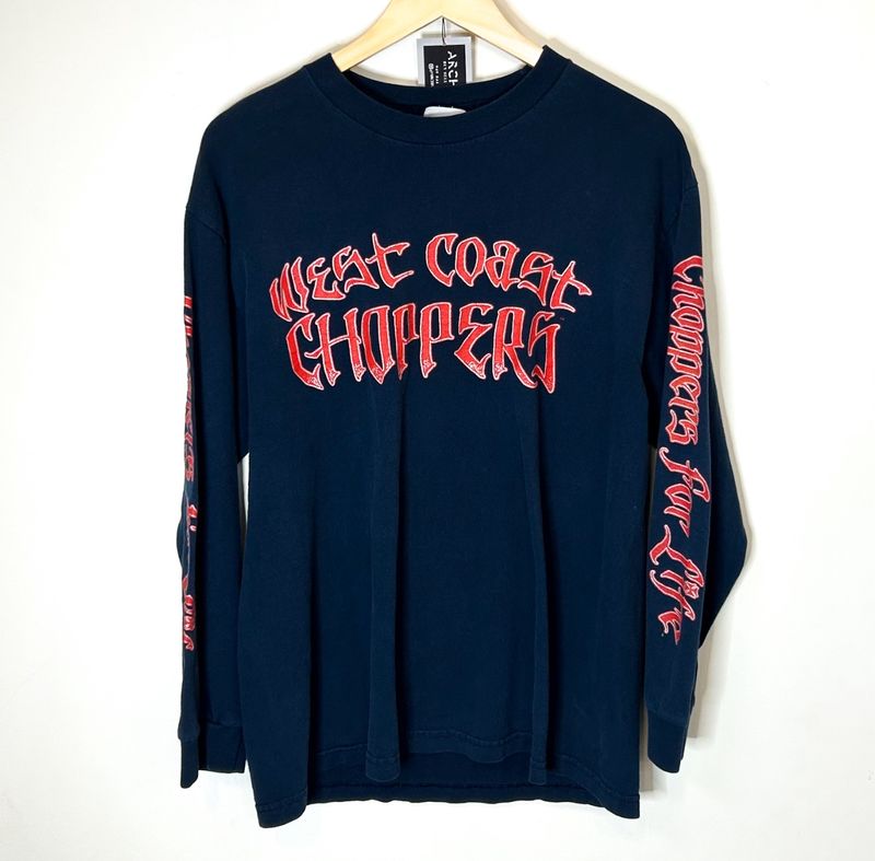 (FINAL SALE) VINTAGE West Coast Choppers Navy &amp; Red L/S