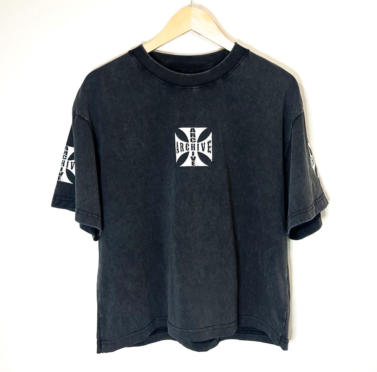 Archive Iron Cross Tee, Color: Vintage Black, Size: S