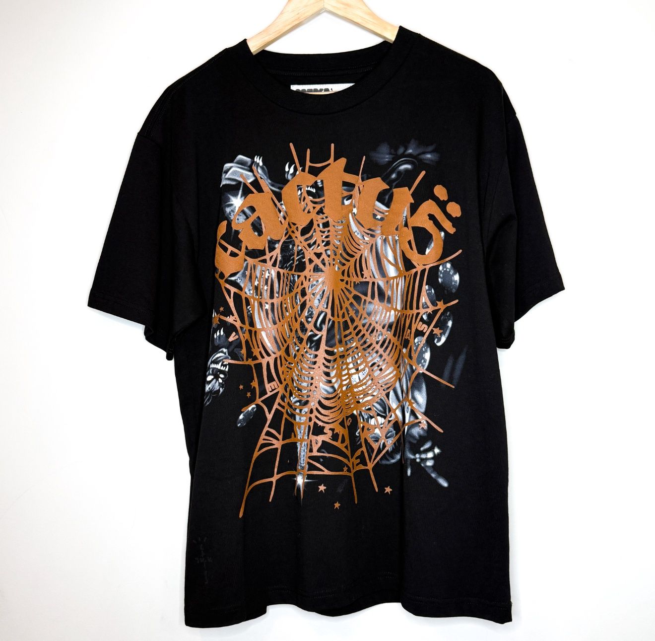 Sp5der x Travis Scott Cactus Jack Airbrush T-shirt, Size: M