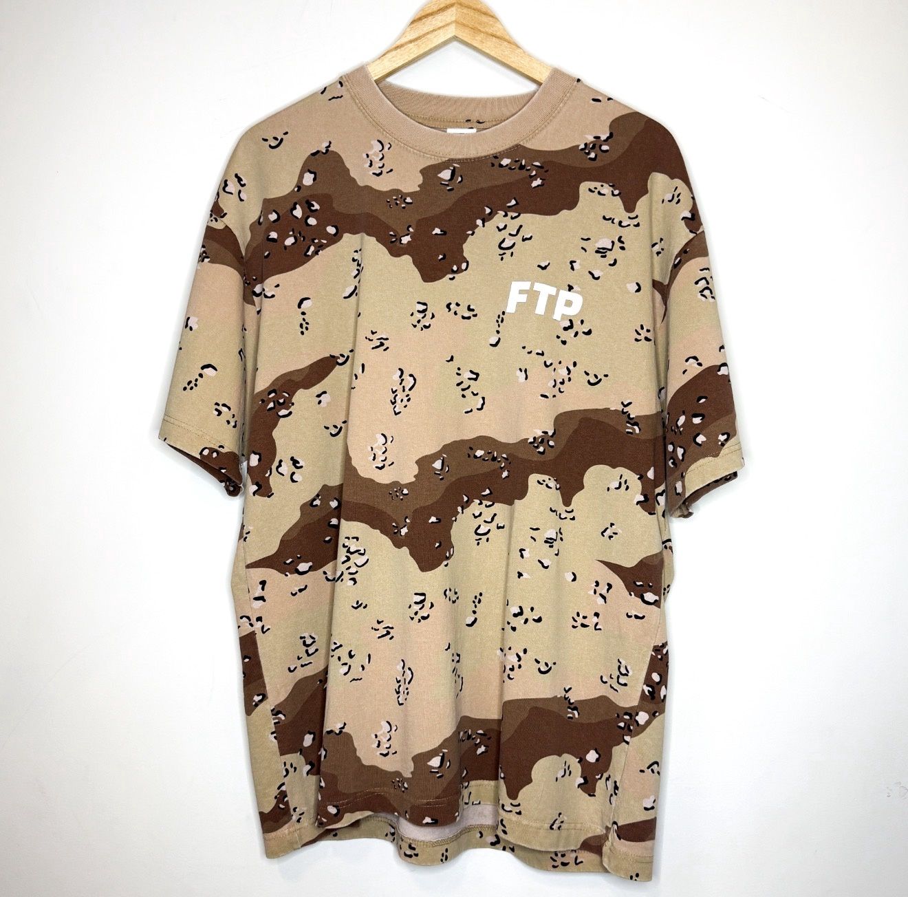 FTP Camo Logo Tee, Color: Desert, Size: S