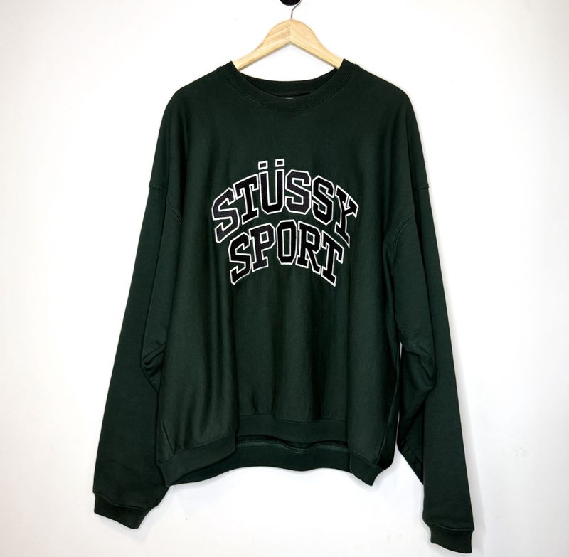 Pre-Owned Stussy Sport Crewneck Forest Green