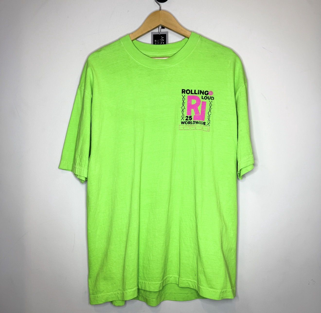 Rolling Loud 2025 Tee, Color: Lime, Size: L