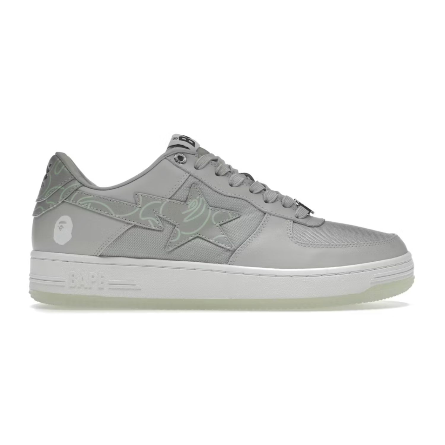 Bape Sta Text Code Camo Grey, Size: 9