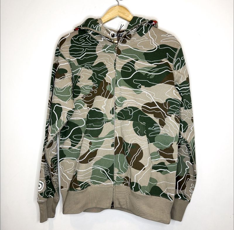 BAPE Line Shark Zip Hoodie