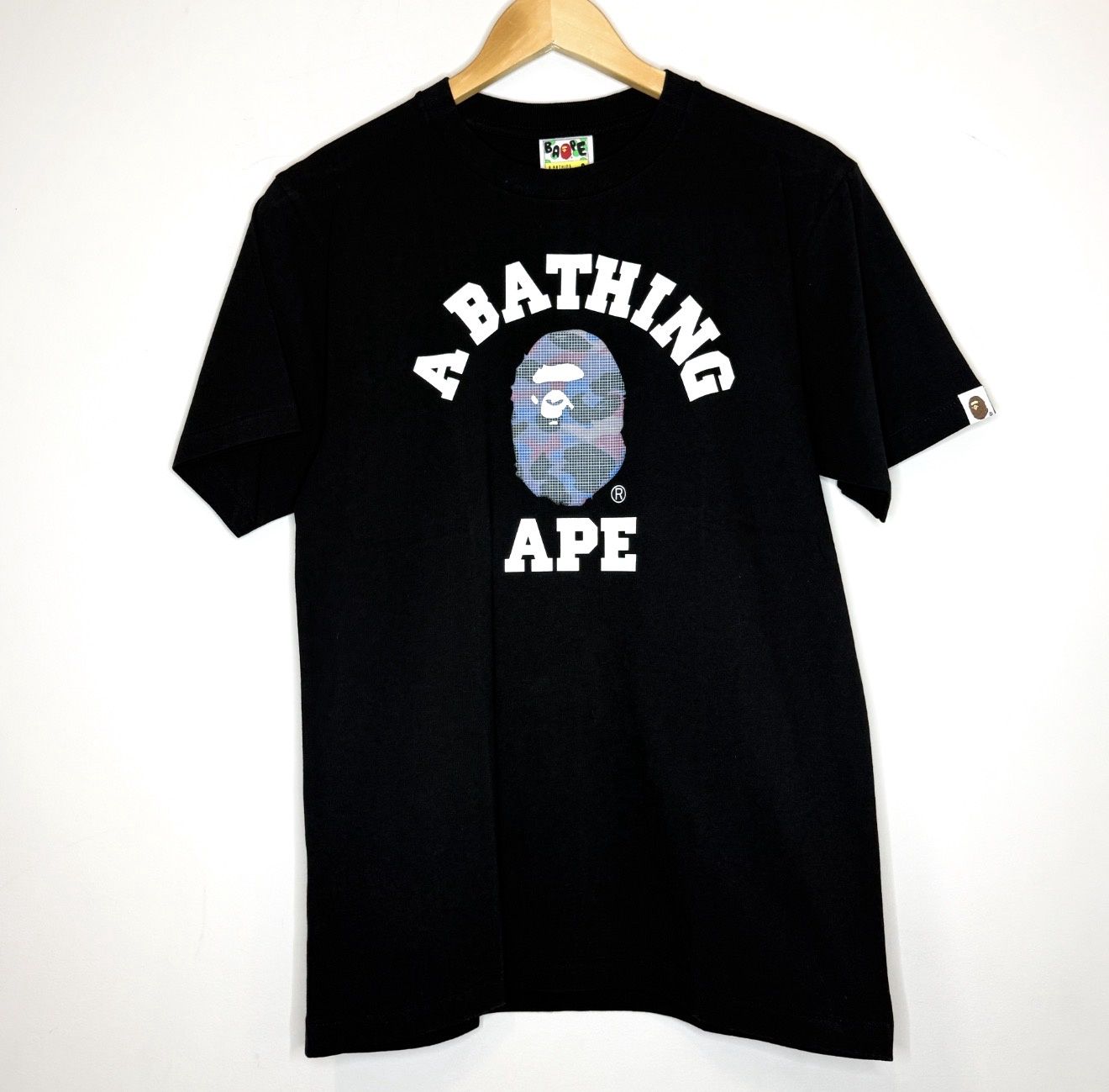Bape College Tee Grid, Color: Black, Size: S