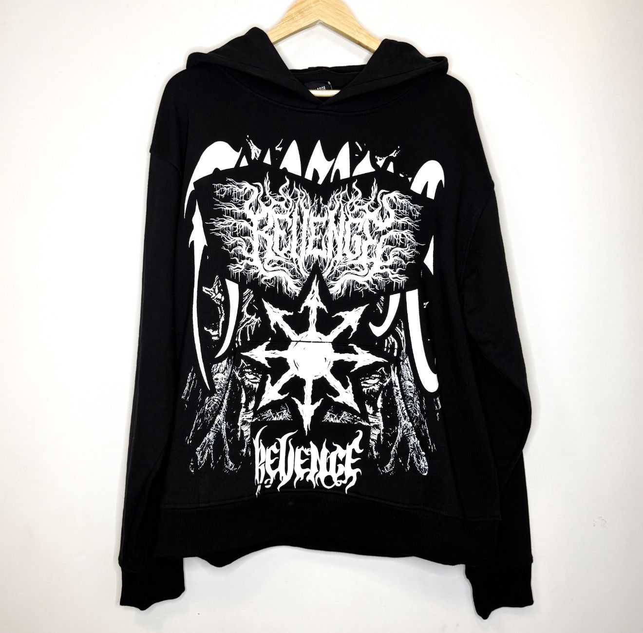 Revenge Saints Hoodie, Color: Black, Size: XL