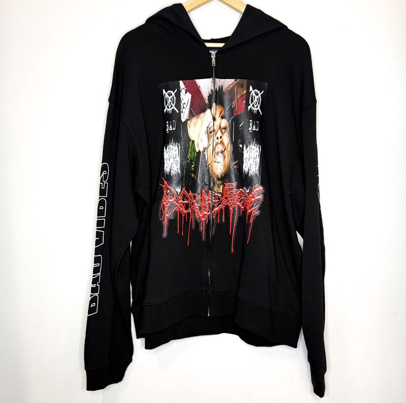 Revenge Photo X Hoodie, Color: Black, Size: XL