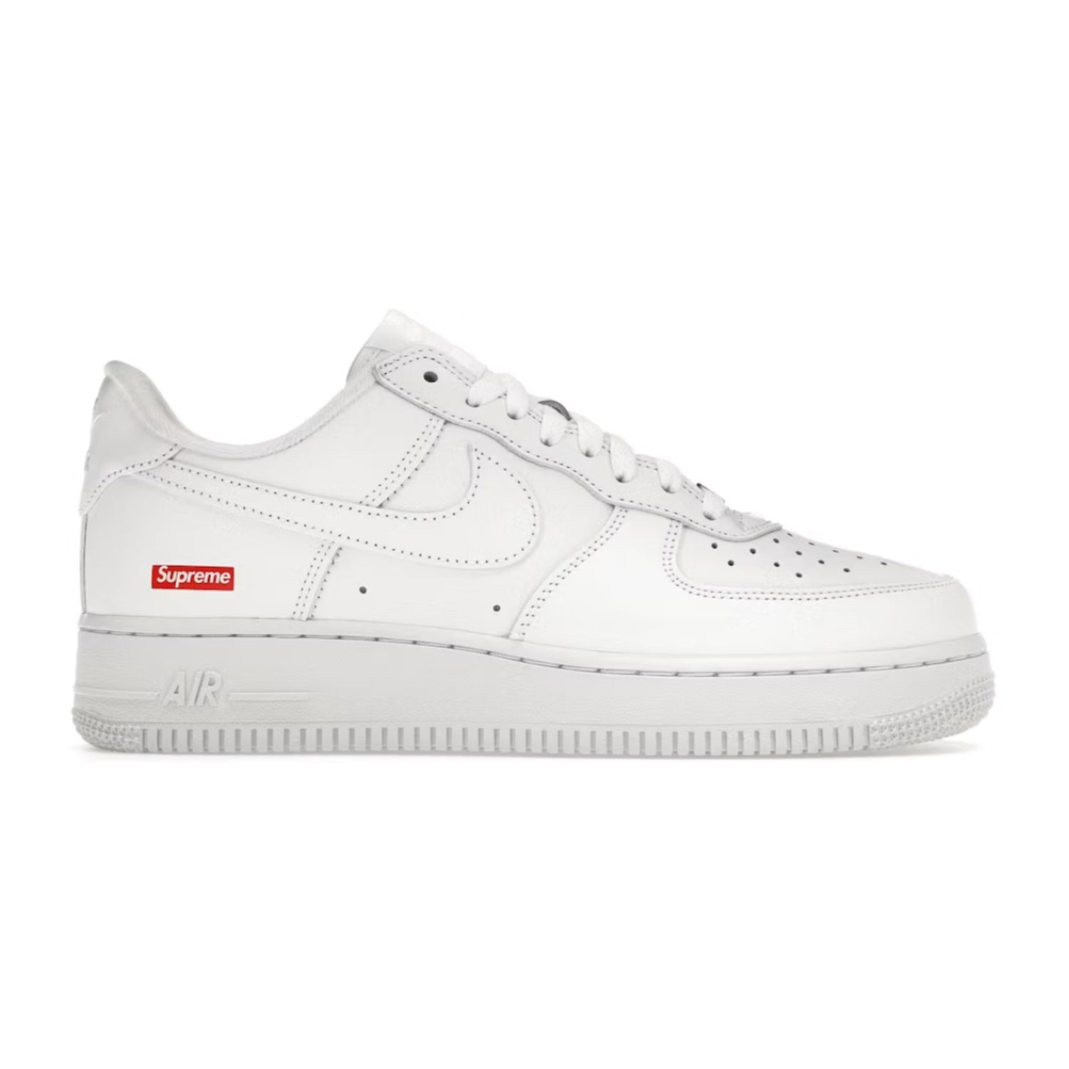 Nike Air Force 1 Low Supreme, Color: White, Size: 8