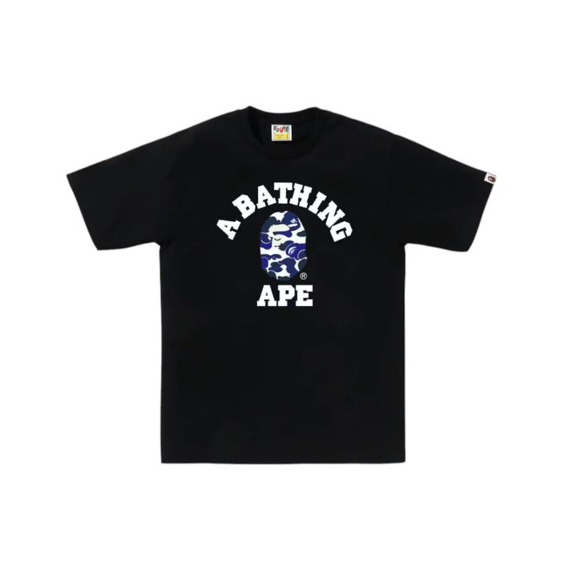 Bape Blue Color Camo College Tee