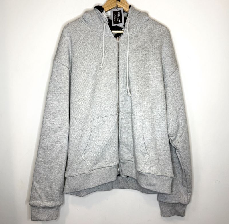 Denim Tears Zebra Shearling Lined Reversible Zip Hoodie