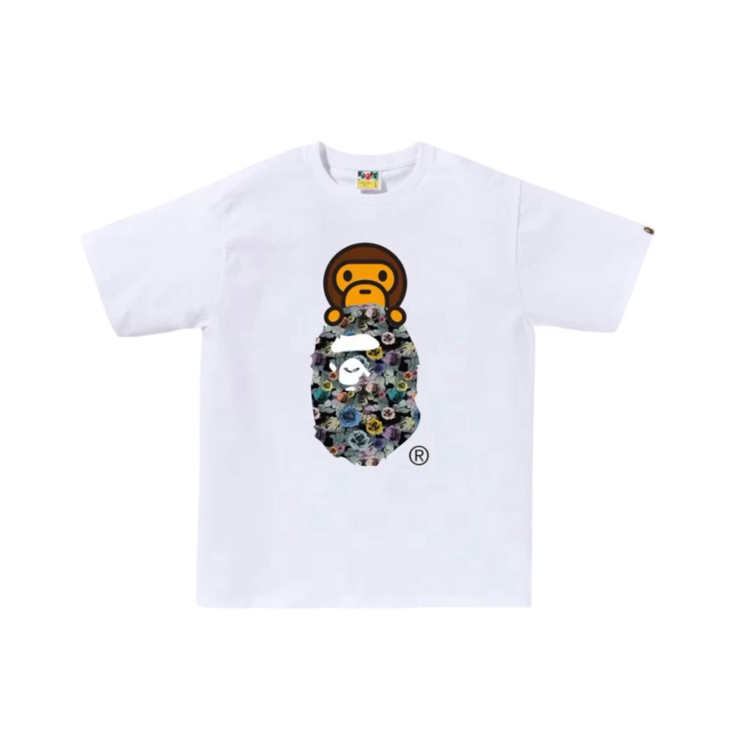 Bape 1st Camo Milo on Ape Head Tee, Color: White, Size: XL