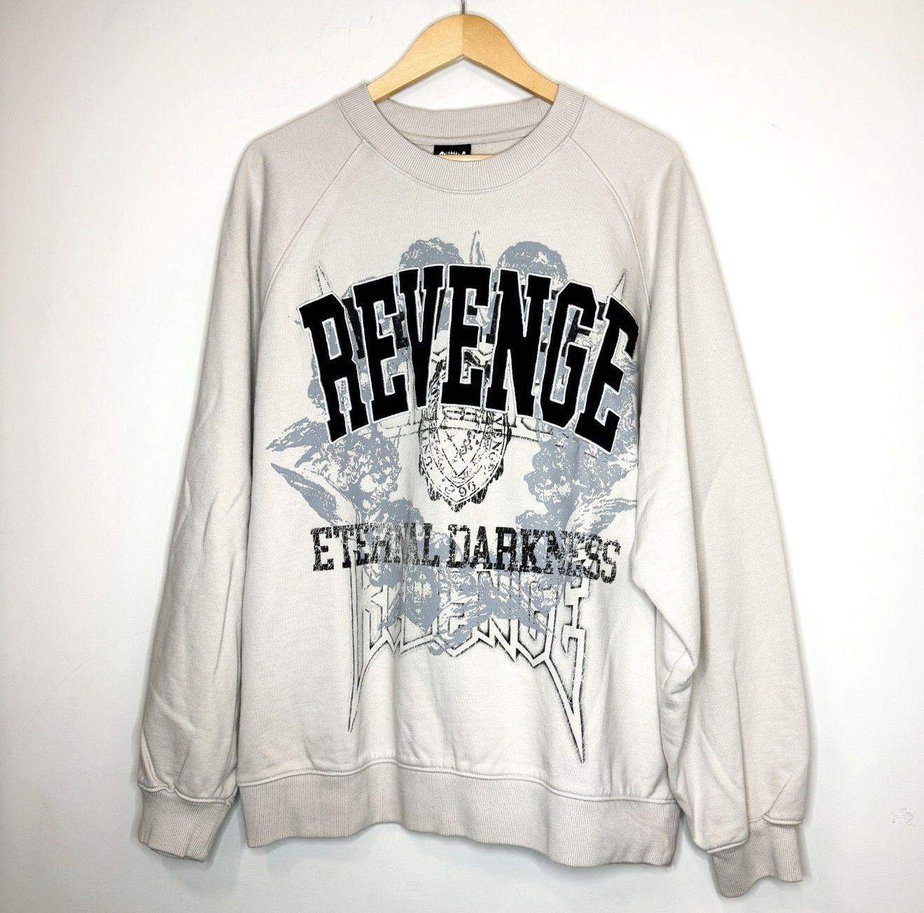 Revenge Alumni Crewneck, Color: Cement, Size: XL