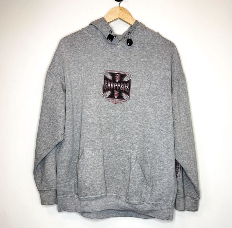 (FINAL SALE) VINTAGE West Coast Choppers Grey Tattoo Hoodie