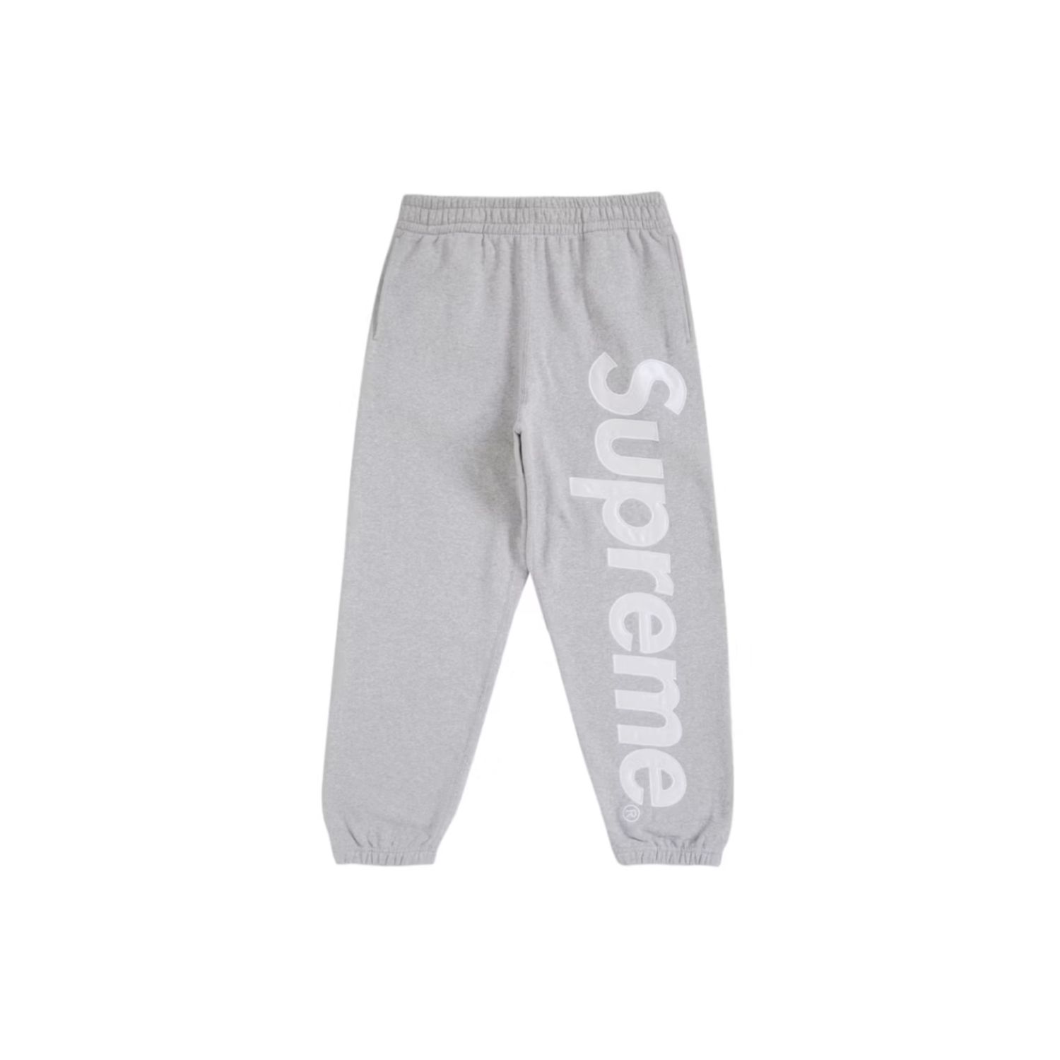 Supreme Satin Applique Sweatpant Heather Grey (FW24), Size: L