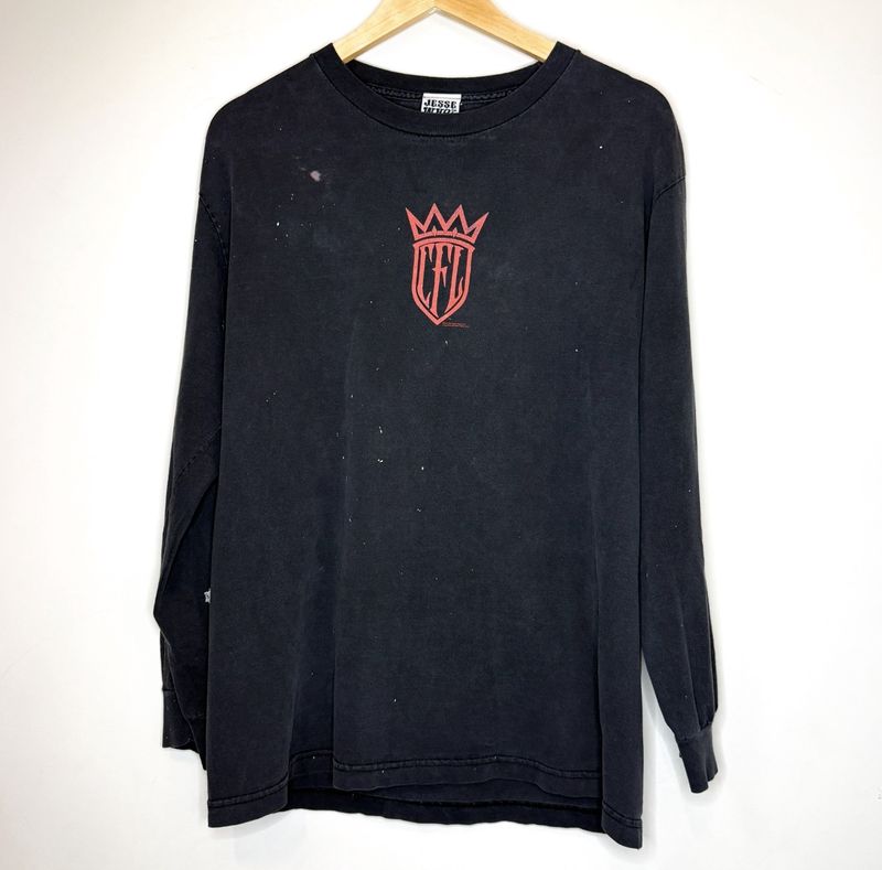 (FINAL SALE) VINTAGE Faded West Coast Choppers CFL Flame Longsleeve