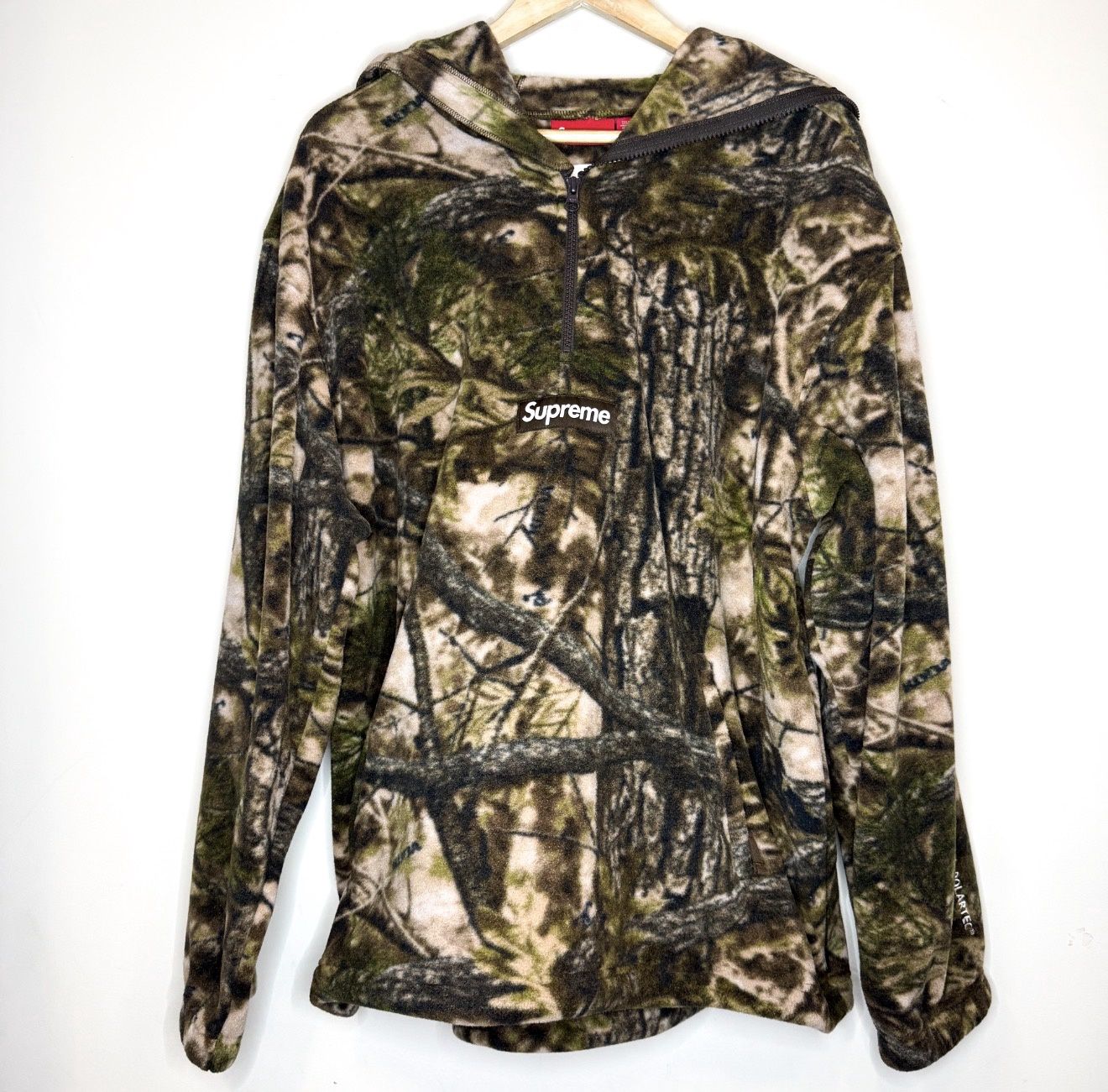 Supreme Polartec Face Mask Half Zip Realtree AP Camo, Size: XL