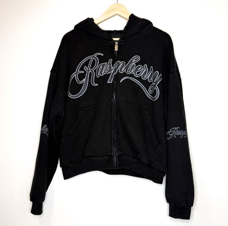 Pre-Owned Raspberry Hills Script V2 Zip Hoodie