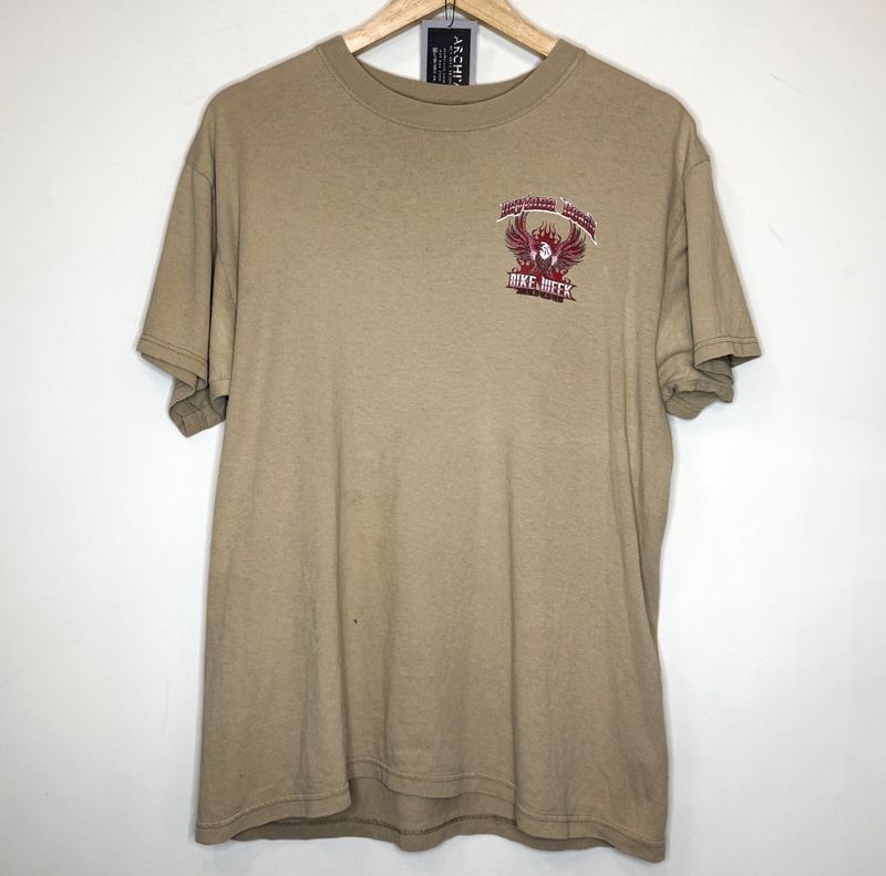 (FINAL SALE) VINTAGE DB Bike Week Tee Tan