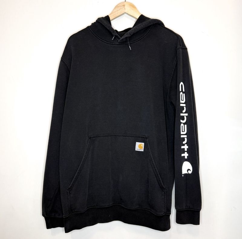 (FINAL SALE) VINTAGE Carhartt Sleeve Logo Hoodie