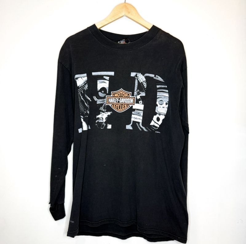 (FINAL SALE) VINTAGE Harley Davidson HD Logo L/S Tee
