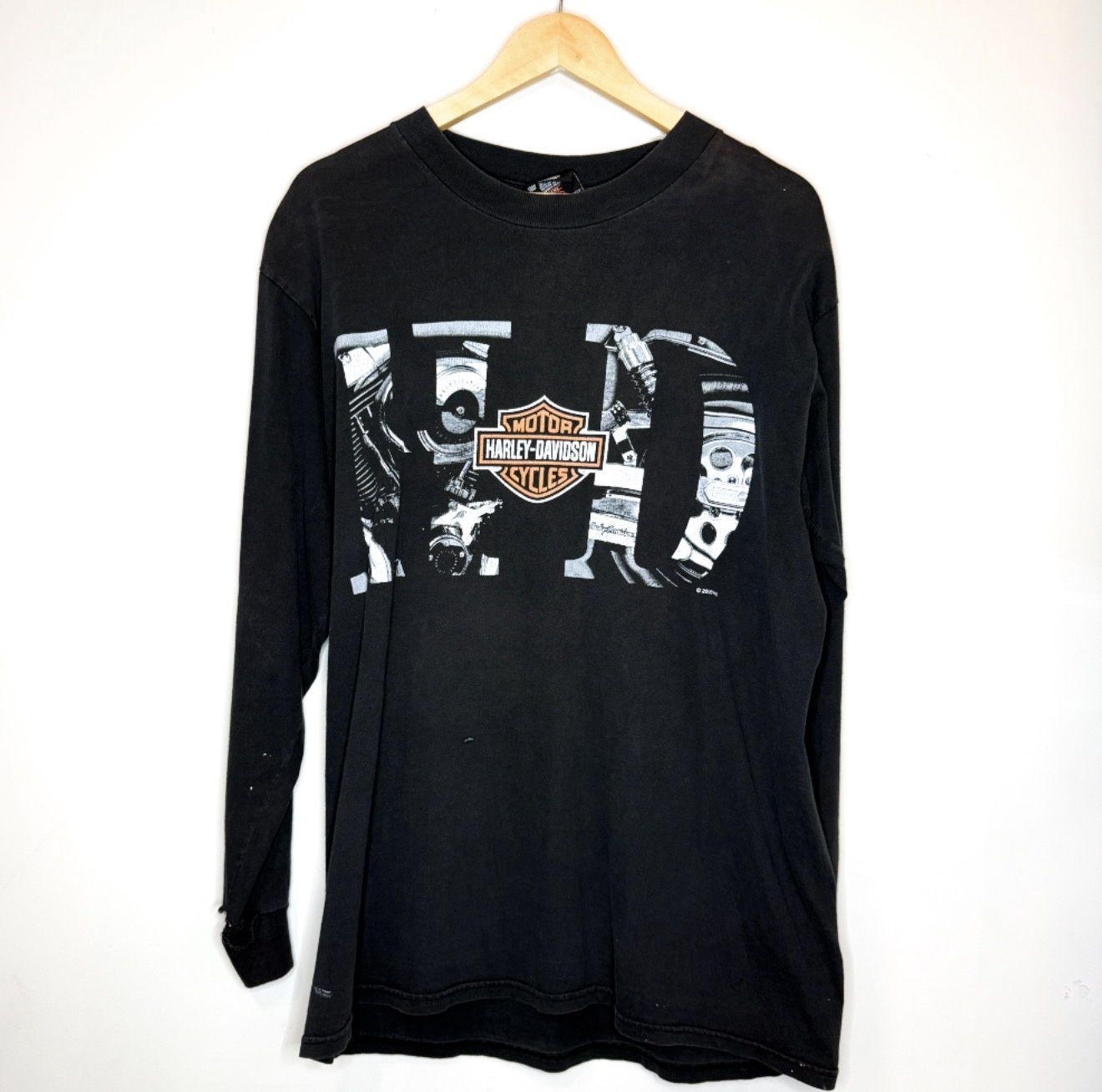(FINAL SALE) VINTAGE Harley Davidson HD Logo L/S Tee, Size: L