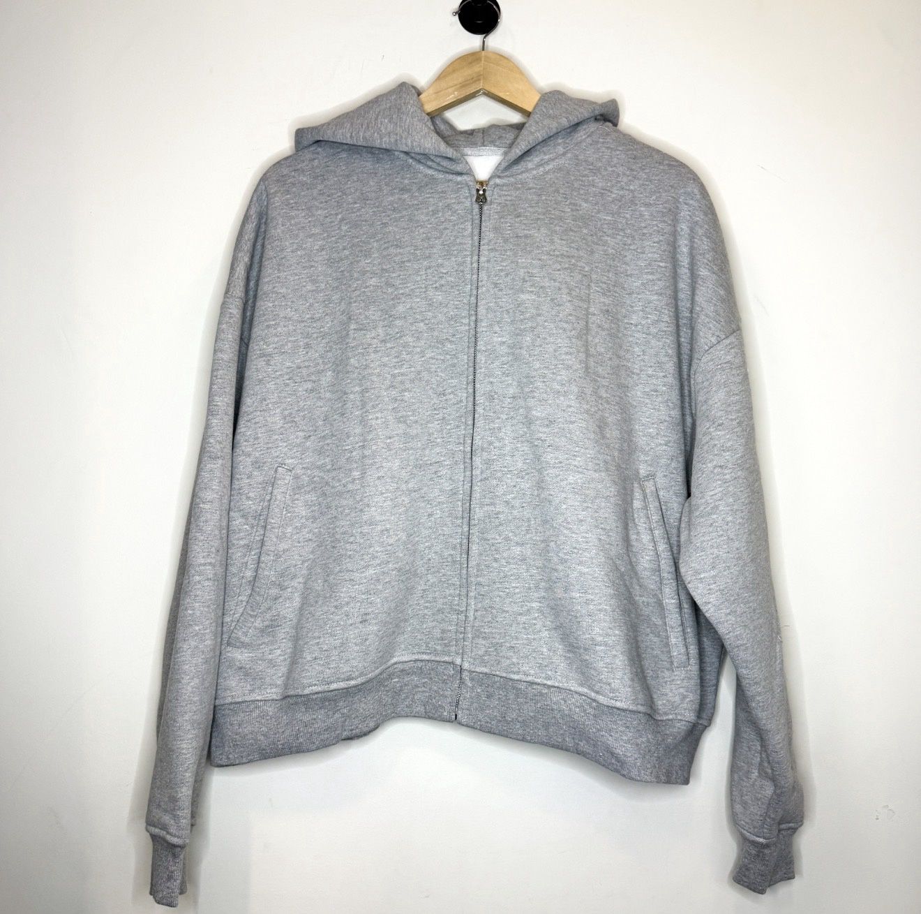 HMDD Heather Grey Zip-Up, Size: S