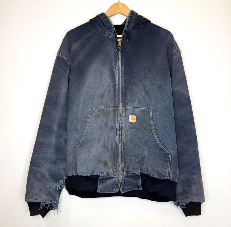 (FINAL SALE) VINTAGE Carhartt Hooded Jacket Navy