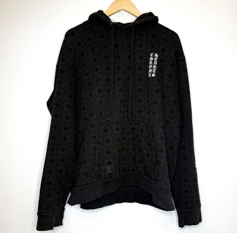 Pre-Owned Chrome Hearts Plus Cross AOP Hoodie