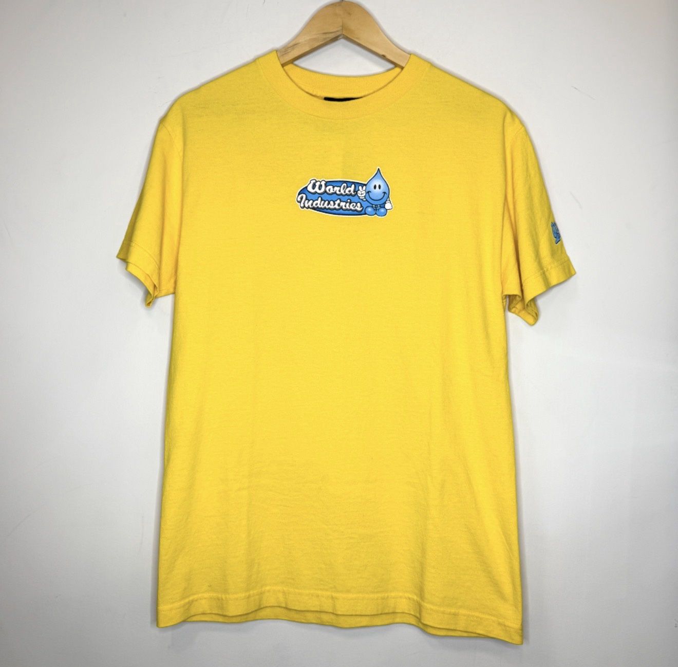 (FINAL SALE) VINTAGE World Industries Wet Willy Tee Yellow, Size: M