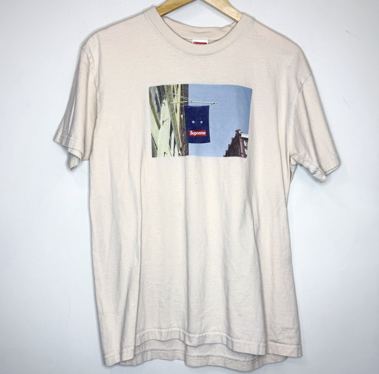 Pre-Owned Supreme Sign Tee, Size: M