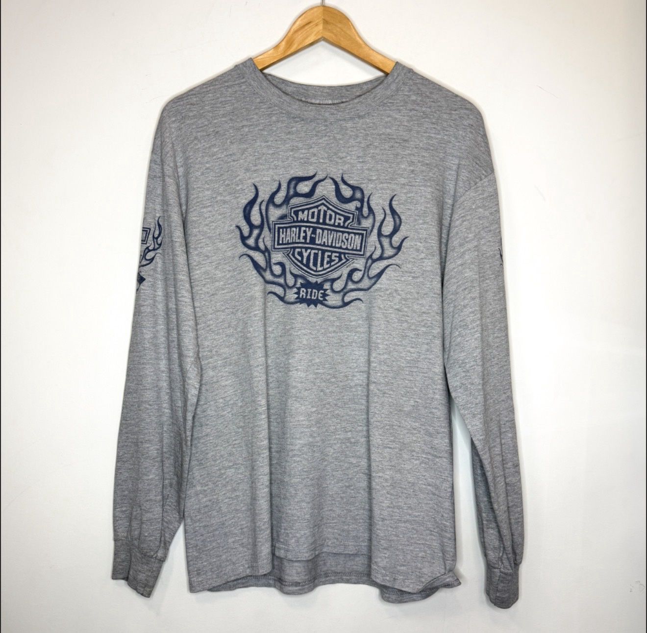 (FINAL SALE) Vintage Harley Davidson Lynchburg L/S Grey, Size: M