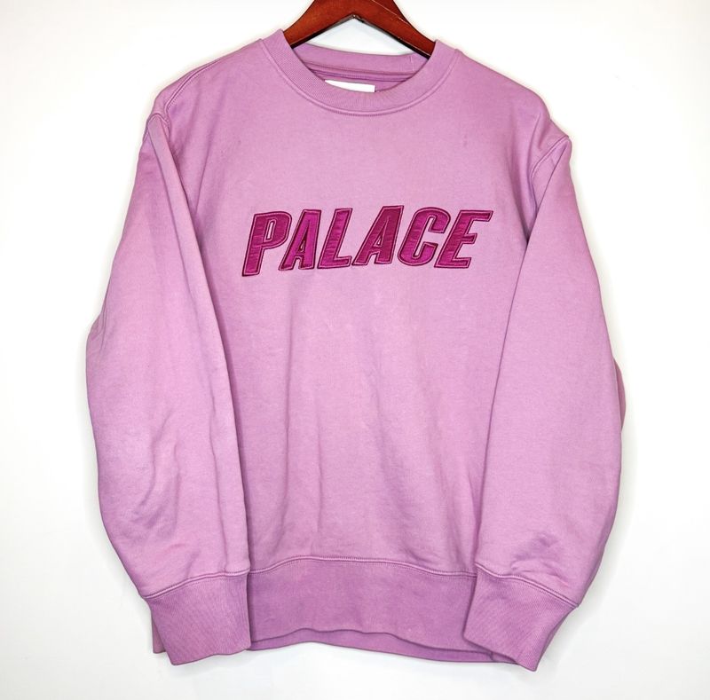 Pre-Owned Palace Pink Logo Crewneck