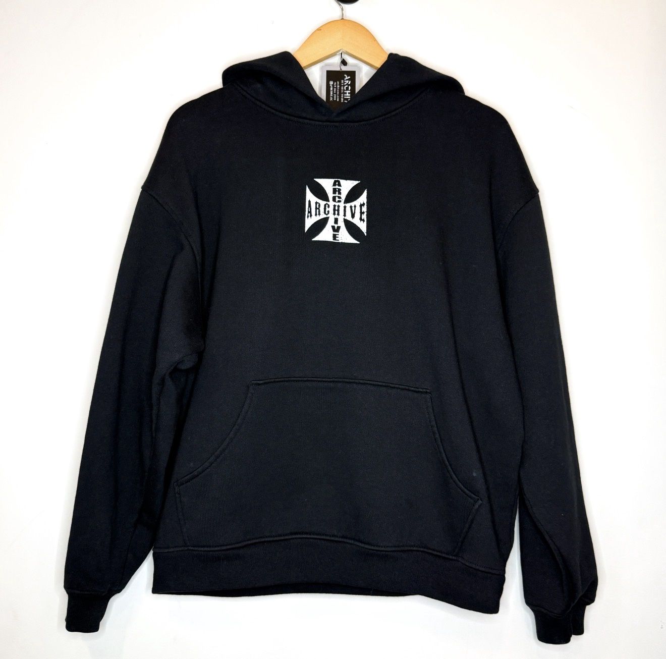 Archive Iron Cross Hoodie, Color: Black, Size: S
