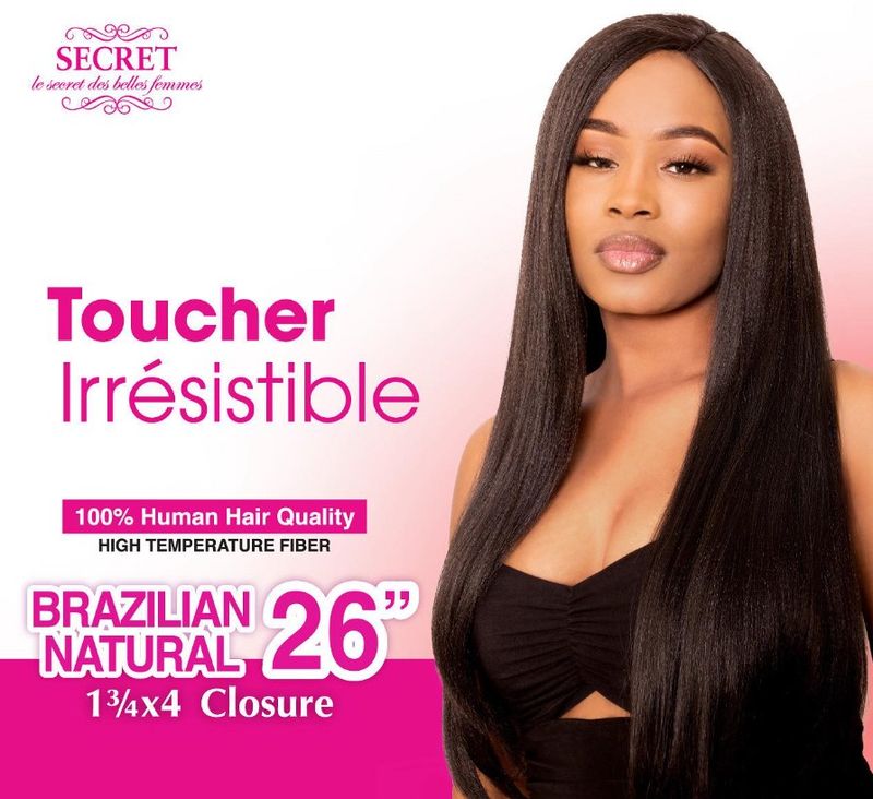 Closure Brazilian Natural 26¨ One pack 6 en 1