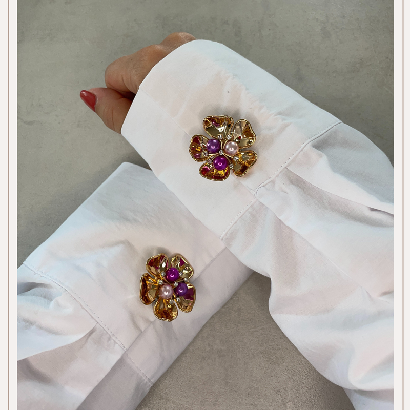 Gold Flower 5 Purple - 1 set