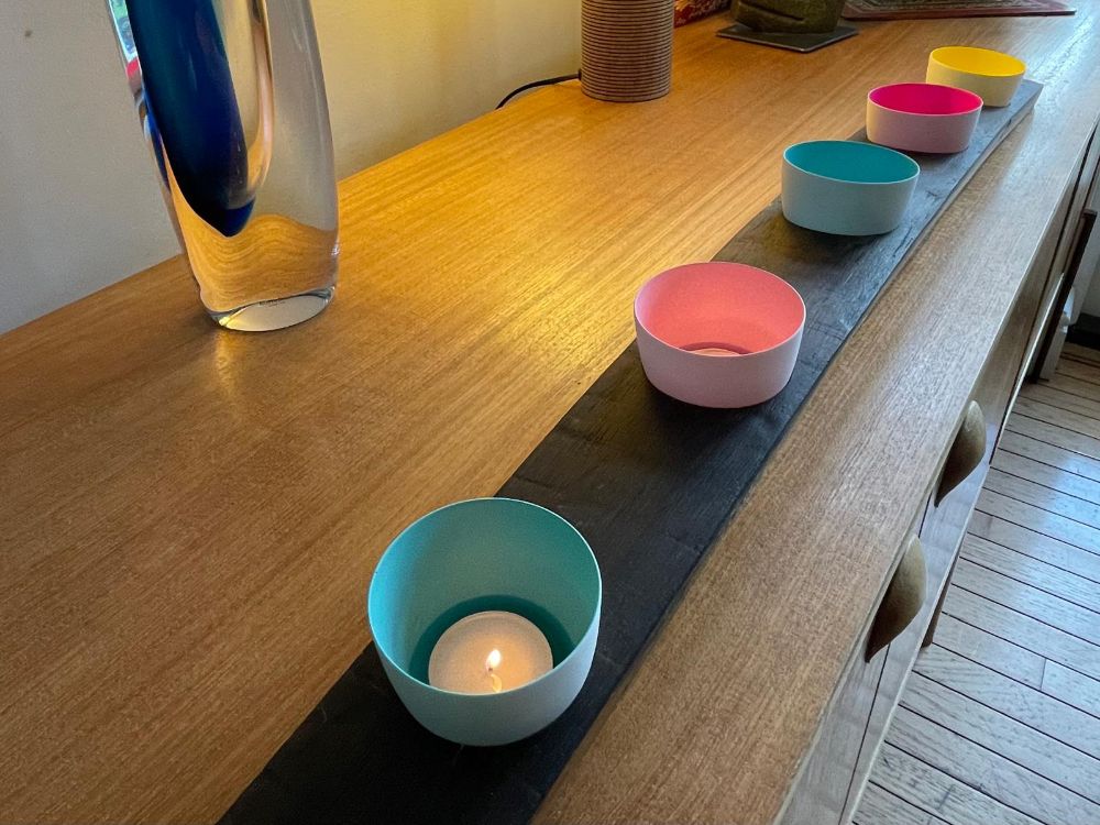 OAK BARREL TEA LIGHT HOLDER - 1