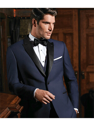 Tuxedo Jacket in Blue, Blue pant, free DHL shipping, receive in two weeks