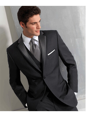 Tuxedo Jacket in Black, Black pant, free DHL shipping, receive in two weeks
