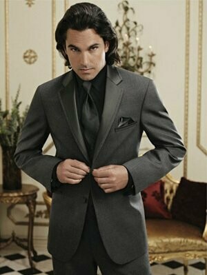 Tuxedo Jacket in Dark gray, dark gray pant, free DHL shipping, receive in two weeks