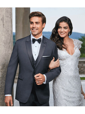 Tuxedo Jacket in Dark Blue, Dark Blue pant, free DHL shipping, receive in two weeks